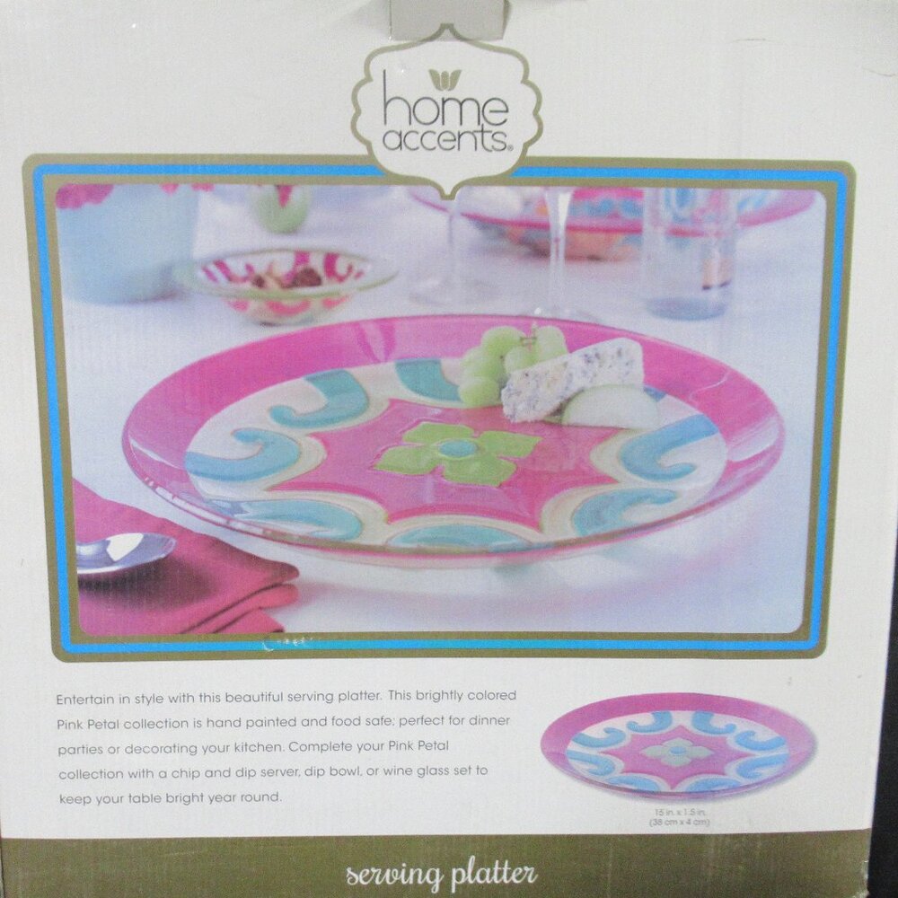 Beautiful Boho Round Mandala Glass Platter